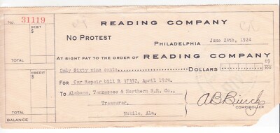 READING  LINES          1924        Draft / Check