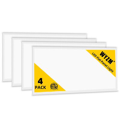 LED Flat Panel Light,4 Pack,75 Watt Panel LED Lighting 5000K Daylight,100-277V