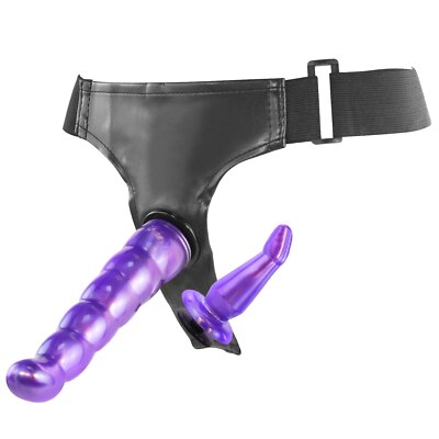 Strap On Harness Double Dildo G-Spot Penis Sex Toys for Lesbian Couples  Women | eBay