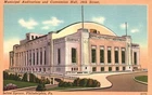 Postcard PA Philadelphia Municipal Auditorium & Convention Hall Vintage PC J3542