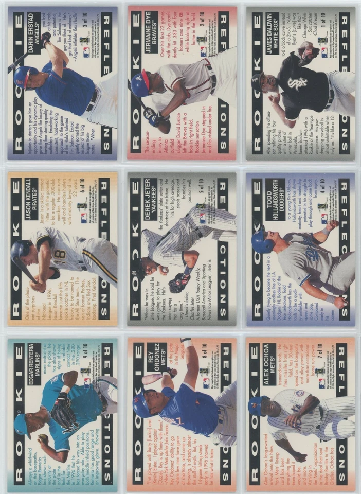 Juego completo Fleer Ultra Rookie Reflections 1997 Derek Jeter Scott Rolen Foto 3 de 4
