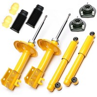 4X Sport StoßDÄMpfer Gasdruck VA HA + Domlager Staubkappen FÜR Cinquecento