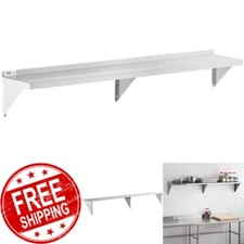 Commercial Kitchen 12" x 84" Stainless Steel Wall Shelf 340 lb. Capacity Shelve 