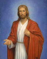 Religious Jesus Christ God Inspirational Digital Cotton Fabric David 35" Panel