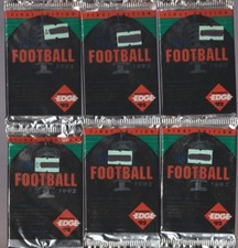 NFL 6 Pack LOT 1992 Collectors EDGE '92 FOOTBALL WAX PACKS SEALED UNOPENED #CL/2