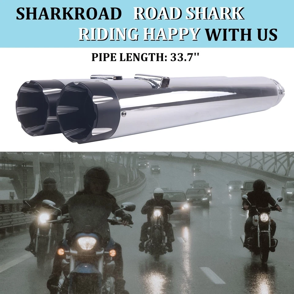 4" Slip on Exhaust Pipes for 2014-Up Indian Chieftain, Roadmaster Upgrading - Изображение 2 из 4