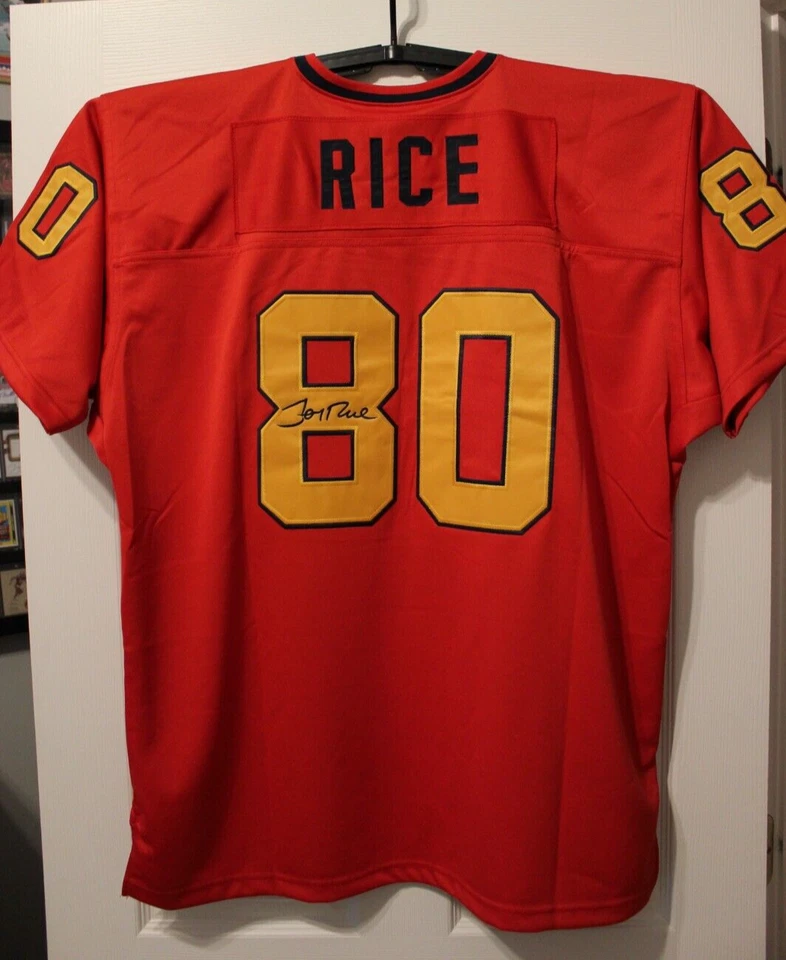🔥NWT Jerry Rice #80 McDonald's All American RED & GOLD Stitched Jersey 54🔥 - Image 3 of 4