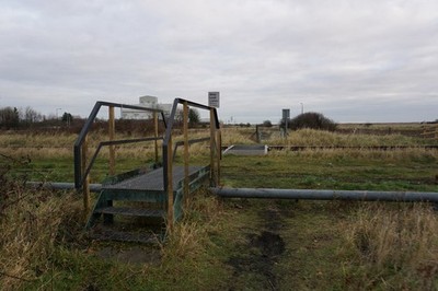 Photo 6x4 Footbridge over pipeline near Moody Lane Great Coates  c2017