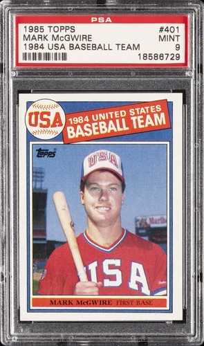 1985 TOPPS 1984 USA BASEBALL TEAM #401 MARK MCGWIRE ROOKIE RC PSA 9