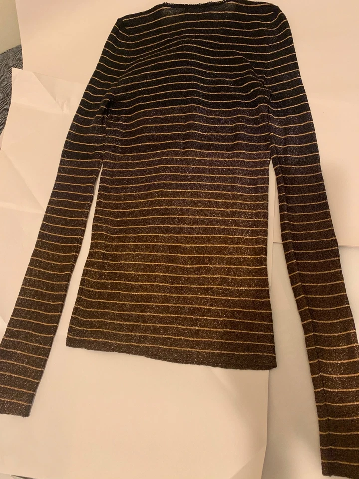 Sonia Rykiel Paris Sheer  Ombre Striped Metallic Pullover Sz. 38 Small NWT - Image 3 of 4