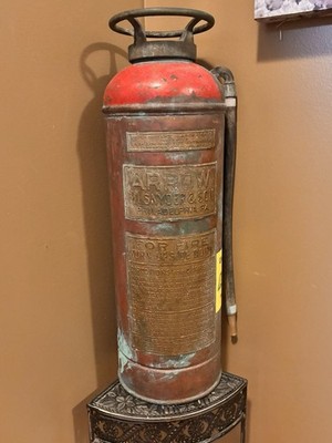 Antique Arrow 1920S/ 1930S Era Fire Extinguisher With Riveted Back