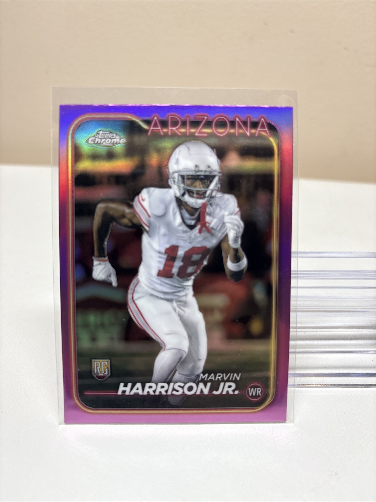 2024 Topps Chrome - Rookies Marvin Harrison Jr. #204 Pink Refractor (RC)