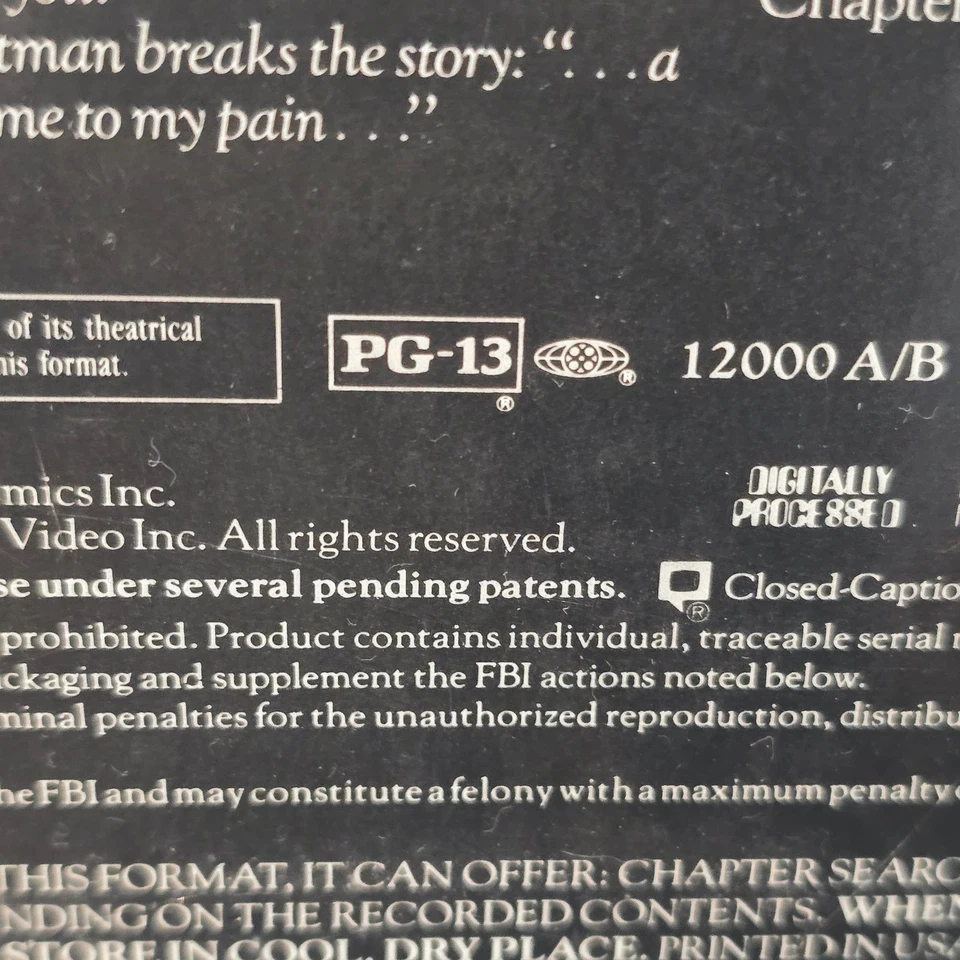 Batman LaserDisc 1989 Tim Burton Nicholson Keaton PG-13 Warner Bros - Image 3 of 4