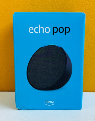 Amazon Alexa Echo Pop (C2H4R9) Blue, 2.4 & 5 GHz, EERO, Wireless Speaker. New!