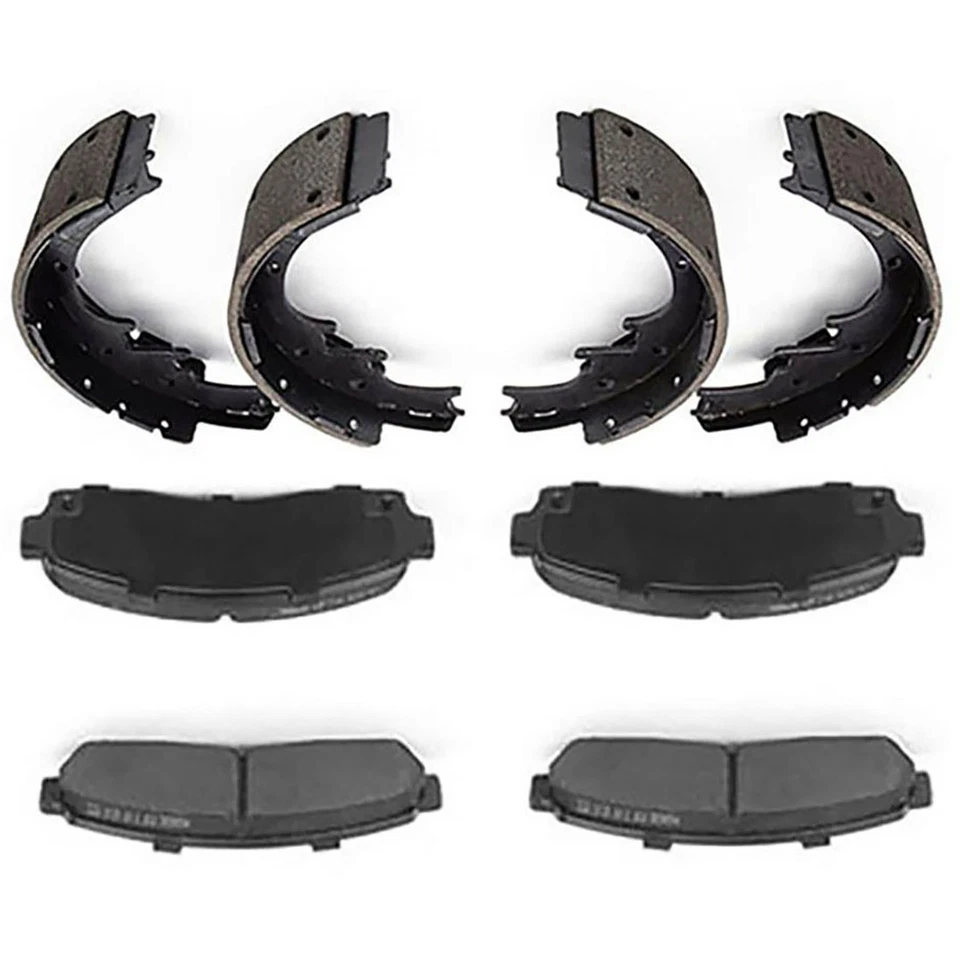 Pastillas de freno delanteras y traseras originales de cerámica + zapatas de tambor para Mazda B2300 2003 2004 2005 Foto 2 de 4