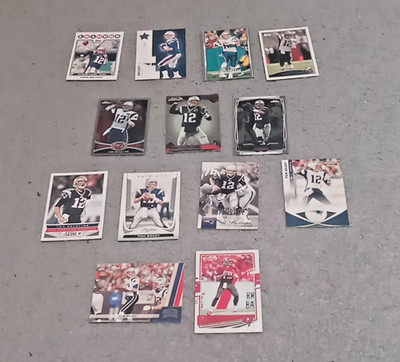 Tom Brady NFL Footballl Card Lot of 13 Commons New England Patriots