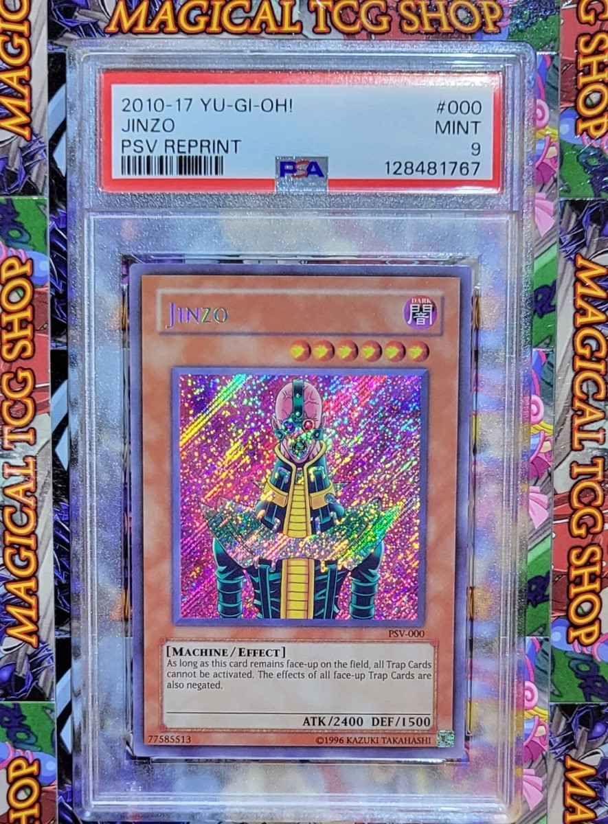 Yugioh Jinzo Pharaoh's Servant Secret Rare PSV-000 Holo Bleed PSA