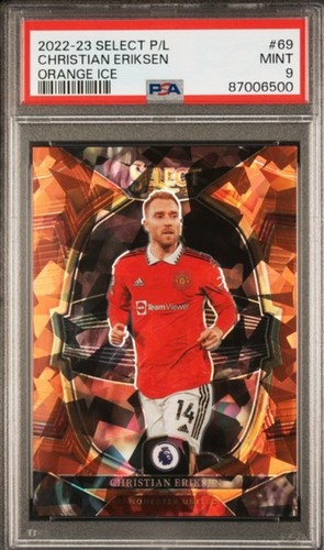 2022-23 Christian Eriksen Panini Select Premier League Orange Ice 24/25 PSA 9 - Bild 1 von 2
