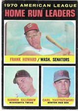 1970 Topps #65 - A.L. Home Run Leaders | Howard | Killebrew | Yastrzemski