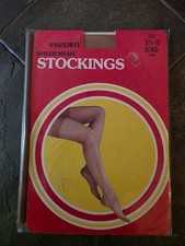 Vintage Parkway Sheer Mesh Stockings Beige Size 9 1/2-10