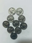 1940’S Washington Silver Quarters. 10 Coin Lot.