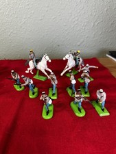 Vintage 1971 Set of 11 Britains Deetail Grey Civil War Cavalry
