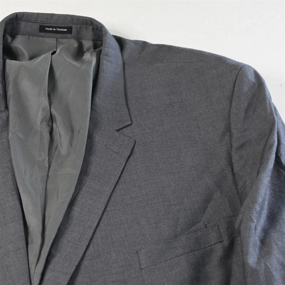 Pronto Uomo 58R 52x30 Gray Sharkskin Mens Jacket Pants Suit - Image 3 of 4