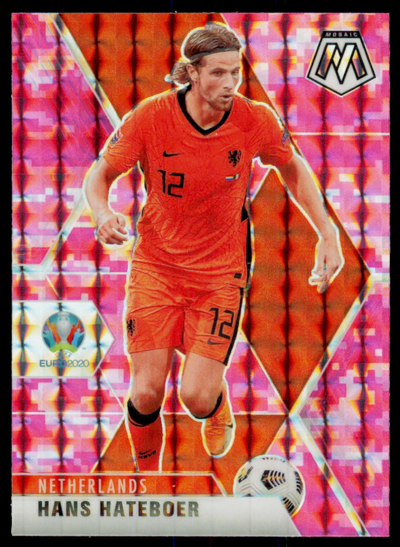 2021 Panini Mosaic UEFA EURO 2020 Hans Hateboer 149 Camo Pink Mosaic Netherlands