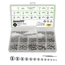840 Pcs Stainless Steel Bearing Balls, 2/2.5/3/3.5/4/4.5/5/5.5/6/7/8/9/10mm