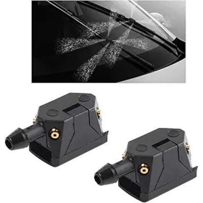#ad 2 PCS Front Windshield Washer Nozzles 4 Way Spray Sprinkler Replacement Arm Mo $12.99