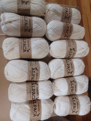 Drops 100% Alpaca. 12 skeins. same lot. selling As 1 Lot