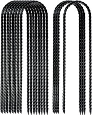 10in Heavy Duty Trampoline Wind Stakes 12PK Metal Ground Anchors Rebar Black