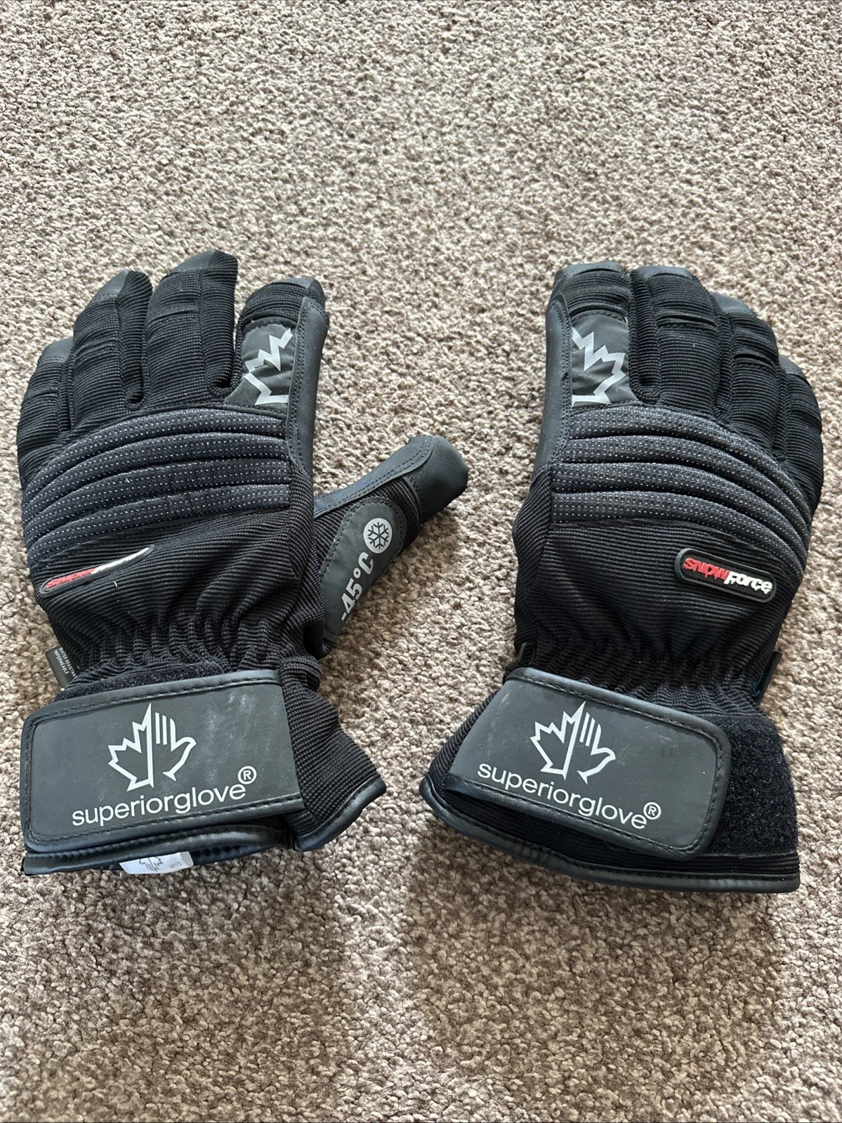 Snow Force Superior Gloves Black Size Medium