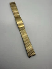 Seiko Vintage Gold Tone bracelet 17mm Curved For 7122-7049 And Similar Cases