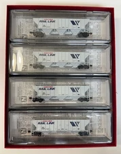 N-Scale PWRS Micro-Trains Hopper 4-Car Set MRL Montana Rail Link  489-0969003
