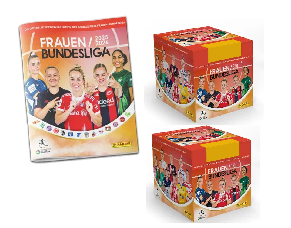 Panini Women's Bundesliga 2025/2026 25 26 Sticker Album + 2 Boxes (72 Packets) - Image 2 of 2