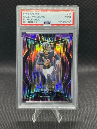 2024 Panini Select - Concourse Caleb Williams #25 Purple Shock Prizm /360 (RC)