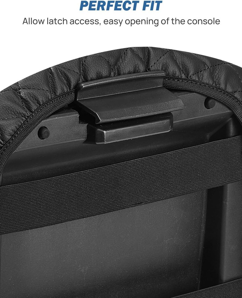 Center Console Armrest Cover For Honda Pilot 2009 2015 Leather Black 