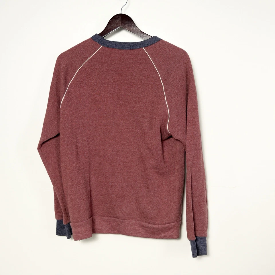 Sudadera informal tejida manga larga Alternative Earth para hombre M. rojo claro/azul Foto 2 de 4