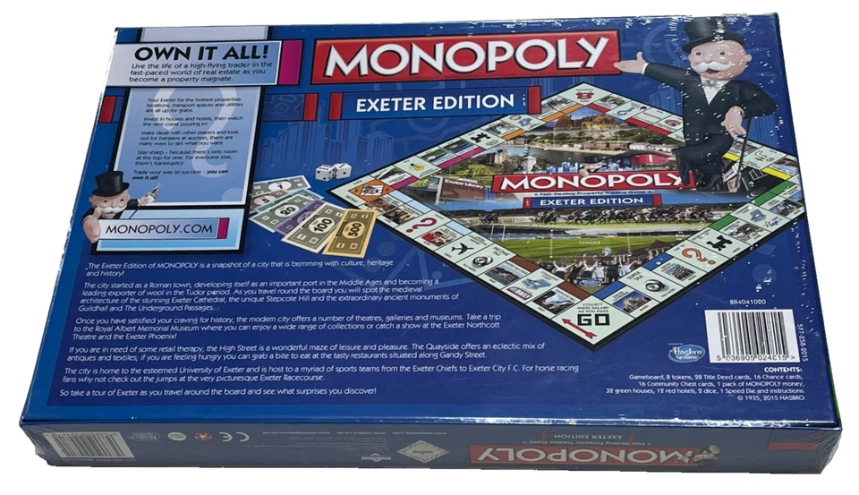 MONOPOLY : Exeter Edition - 2015 New & Factory Sealed Game (FREE UK P&P) - Image 2 of 4