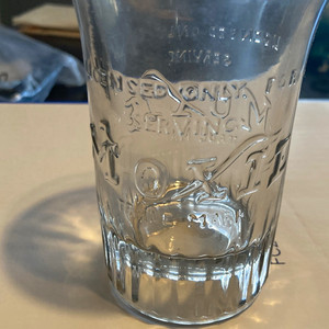 Clear Embossed Glass Drinking Glass Tumbler "OPEN SEASONLY" "Licensed Only"
