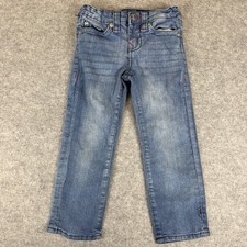 True Religion Boys 5 Geno Relaxed Slim Fit Jeans Blue Denim Flapless Designer