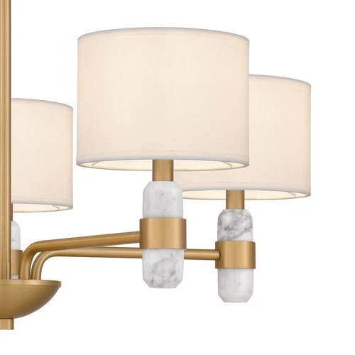 Quoizel KMB5030 Kimberly 5 Light 30"W Chandelier - Brushed Weathered Brass - Picture 2 of 7