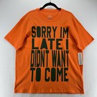 Urban Outfitters Sorry I’m Late Oversized T-Shirt Womens M Short Sleeve Orange