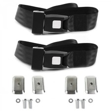 Ford 1949 - 1951 Standard 2pt Bk Belt Kit Wbrackets-2 Belts Ford 1949 - 1951 Standard 2pt Bk Belt Kit Wbrackets-2 Belts