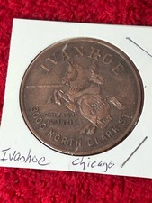 Chicago, Illinois IL Ivanhoe Wishing Well Knight on Horse Pictorial Trade Token