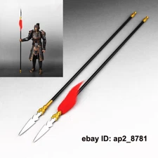 1/6 Ancient China Halberd Lance Red-tasselled Spear Fr 12'' Action Figure Custom