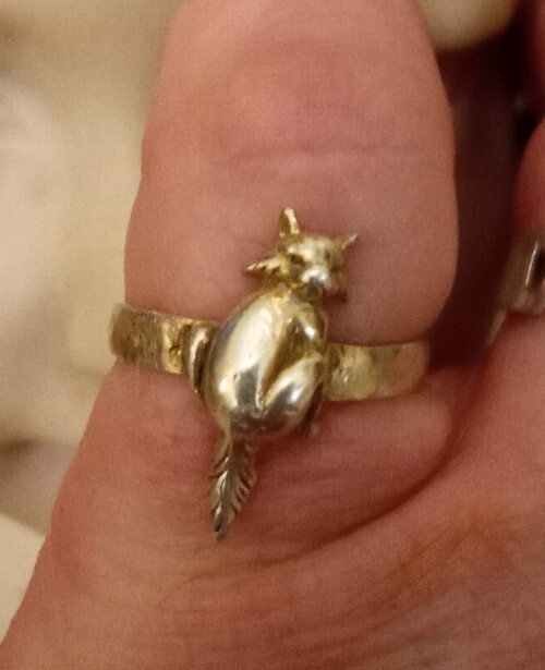 Artisan Crafted Ooak Solid Sterling Silver Fox Ri… - image 2