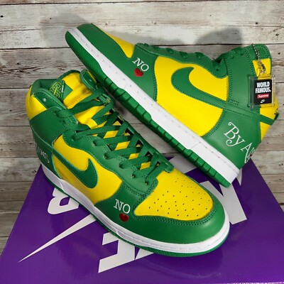 New Nike SB Dunk High Supreme By Any Means Brazil Men's Sz 11