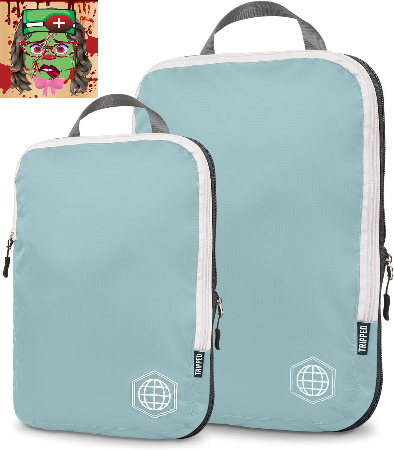 Compression Packing Cubes Set for Carryon Travel-Lightweight Durable Luggage Org-image